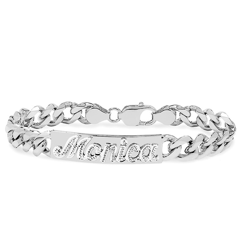 Embossed Script Name ID Bracelet (1 Line) Zales