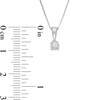 Thumbnail Image 4 of 1/2 CT. T.W. Diamond Solitaire Pendant and Stud Earrings Set in 10K White Gold (I/I3)