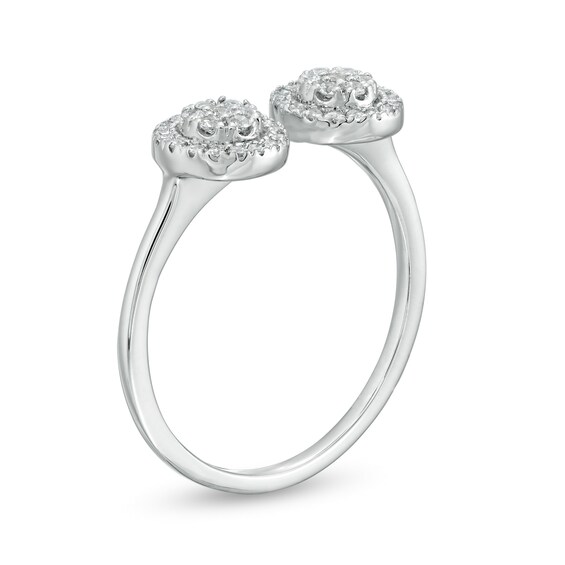 1/4 CT. T.w. Composite Diamond Frame Ring in 10K White Gold