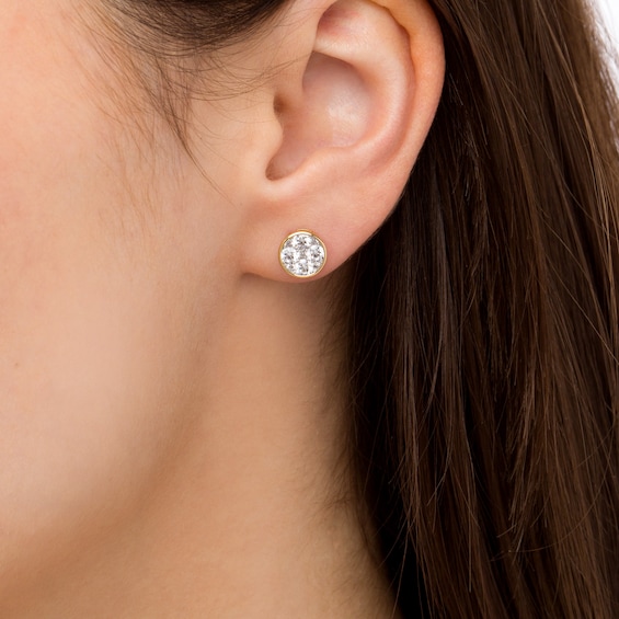 1 CT. T.w. Composite Diamond Stud Earrings in 10K Gold