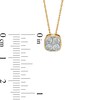 Thumbnail Image 3 of 1/2 CT. T.W. Composite Diamond Cushion-Shaped Pendant in 10K Gold