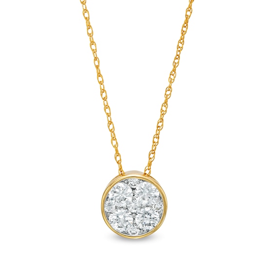 1/2 CT. T.w. Composite Diamond Pendant in 10K Gold