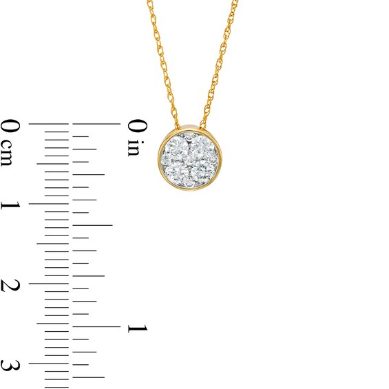 1/2 CT. T.w. Composite Diamond Pendant in 10K Gold