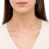 Thumbnail Image 2 of 1/3 CT. T.W. Diamond Chevron Necklace in 10K White Gold