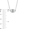 Thumbnail Image 3 of 1/8 CT. T.W. Diamond Evil Eye Necklace in 10K White Gold