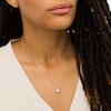 Thumbnail Image 2 of 1/4 CT. T.W. Pear-Shaped Multi-Diamond Frame Pendant in 10K White Gold
