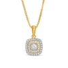 Thumbnail Image 1 of 1/3 CT. T. W. Diamond Double Cushion-Shaped Frame Pendant in 10K Gold