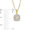Thumbnail Image 3 of 1/3 CT. T. W. Diamond Double Cushion-Shaped Frame Pendant in 10K Gold
