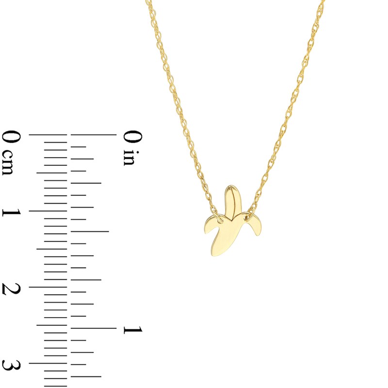 Mini Peeled Banana Necklace in 14K Gold
