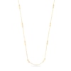 Thumbnail Image 1 of Paper Clip Link Station Necklace in 14K Gold - 36"