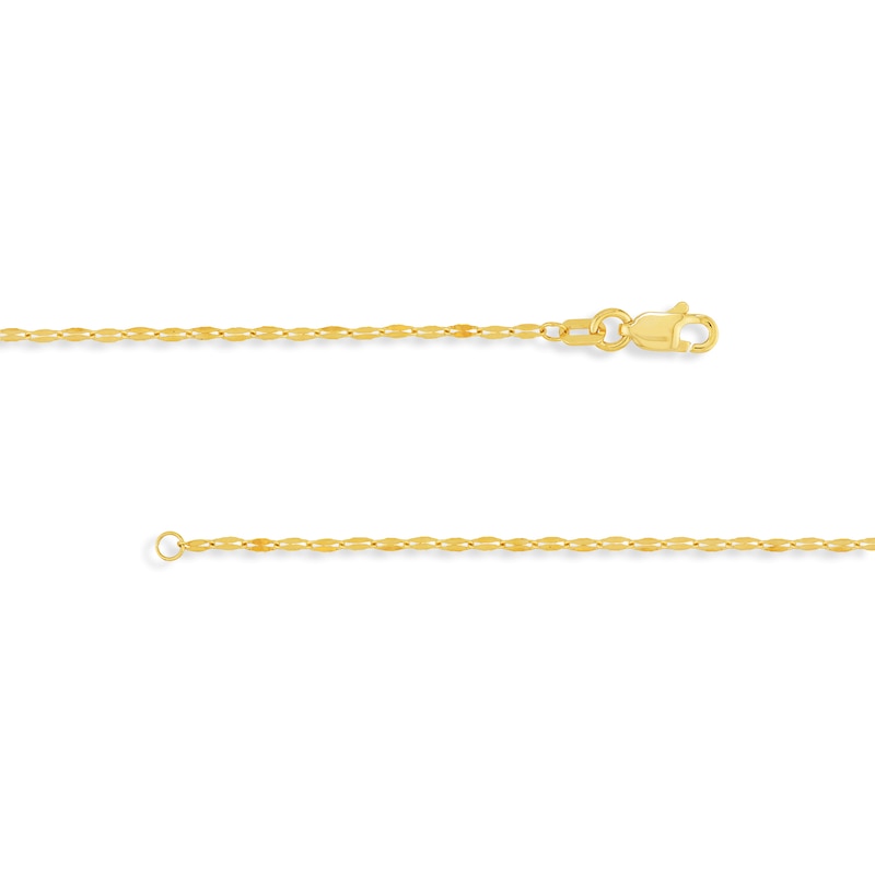 Main Image 2 of Paper Clip Link Station Necklace in 14K Gold - 36"
