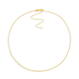 1.25mm Valentino Chain Choker Necklace in 14K Gold - 16"