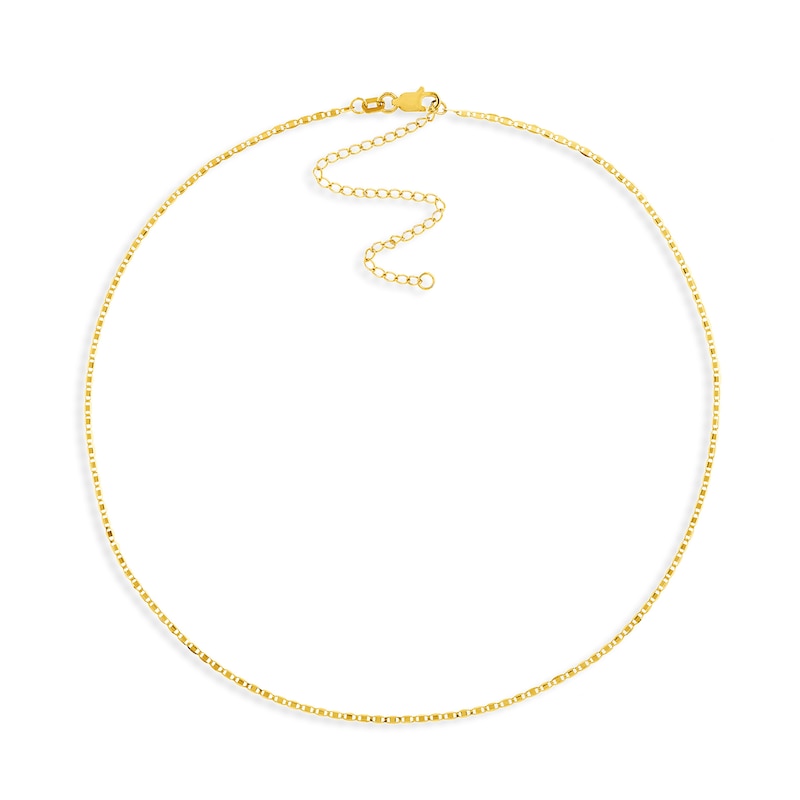 Onze onderneming gevogelte Tien 1.25mm Valentino Chain Choker Necklace in 14K Gold - 16" | Zales
