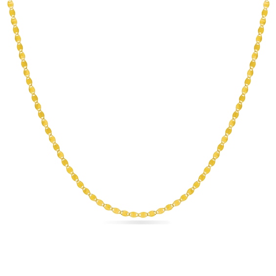 2.7mm Valentino Chain Choker Necklace in 14K Gold - 17"