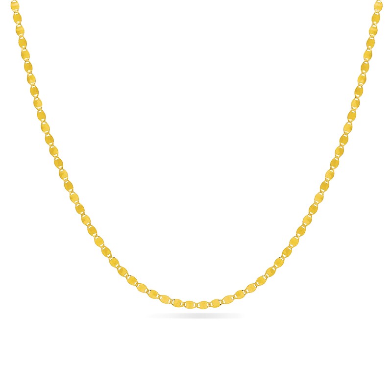 2.7mm Valentino Chain Choker Necklace in 14K Gold - 17"