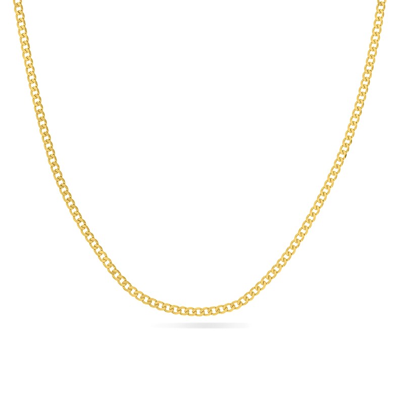 Main Image 2 of 2.5mm Curb Chain Choker Necklace in 14K Gold - 17"