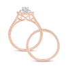 Thumbnail Image 3 of 1 CT. T.W. Diamond Double Cushion-Shaped Frame Multi-Row Bridal Set in 10K Rose Gold
