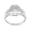 Thumbnail Image 4 of 1 CT. T.W. Diamond Past Present Future® Double Oval Frame Engagement Ring in 10K White Gold