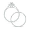 Thumbnail Image 3 of 1/2 CT. T.W. Princess-Cut Diamond Double Cushion-Shaped Frame Multi-Row Bridal Set in 10K White Gold