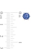 Thumbnail Image 3 of 6.0mm Blue Lab-Created Sapphire Solitaire Stud Earrings in Sterling Silver