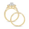 Thumbnail Image 3 of 1-1/2 CT. T.W. Oval Diamond Double Frame Multi-Row Bridal Set in 10K Gold