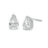 Thumbnail Image 0 of 1 CT. T.W. Certified Pear-Shaped Lab-Created Diamond Solitaire Stud Earrings in 14K White Gold (F/SI2)