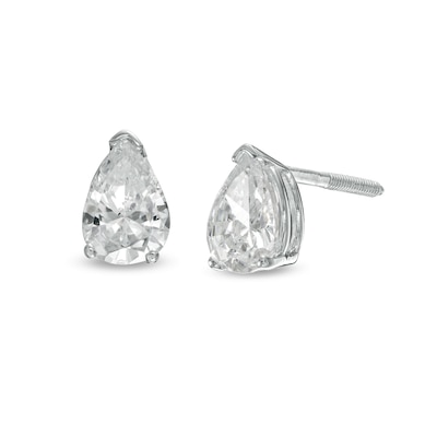 14 Karat White Gold 10.50 Carats Simulated Alexandrite Diamond Dangle Earrings 