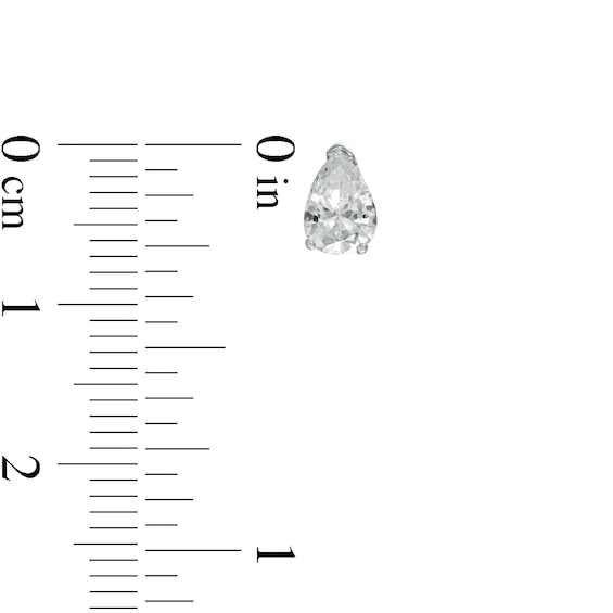 1 CT. T.w. Certified Pear-Shaped Lab-Grown Diamond Solitaire Stud Earrings in 14K White Gold (F/Si2)