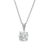 Thumbnail Image 0 of 1 CT. Certified Lab-Created Diamond Solitaire Pendant in 14K White Gold (F/SI2)