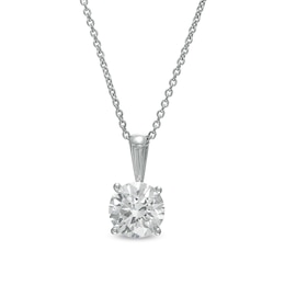 1 CT. Certified Lab-Created Diamond Solitaire Pendant in 14K White Gold (F/SI2)