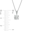 Thumbnail Image 3 of 1 CT. Certified Lab-Created Diamond Solitaire Pendant in 14K White Gold (F/SI2)