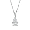Thumbnail Image 0 of 1 CT. Certified Pear-Shaped Lab-Created Diamond Solitaire Pendant in 14K White Gold (F/SI2)