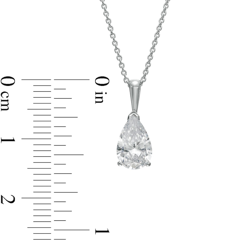 1 CT. Certified Pear-Shaped Lab-Created Diamond Solitaire Pendant in 14K White Gold (F/SI2)