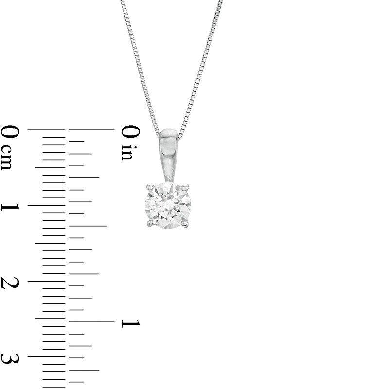 1 CT. T.W. Diamond Solitaire Pendant in 14K White Gold (J/I3)