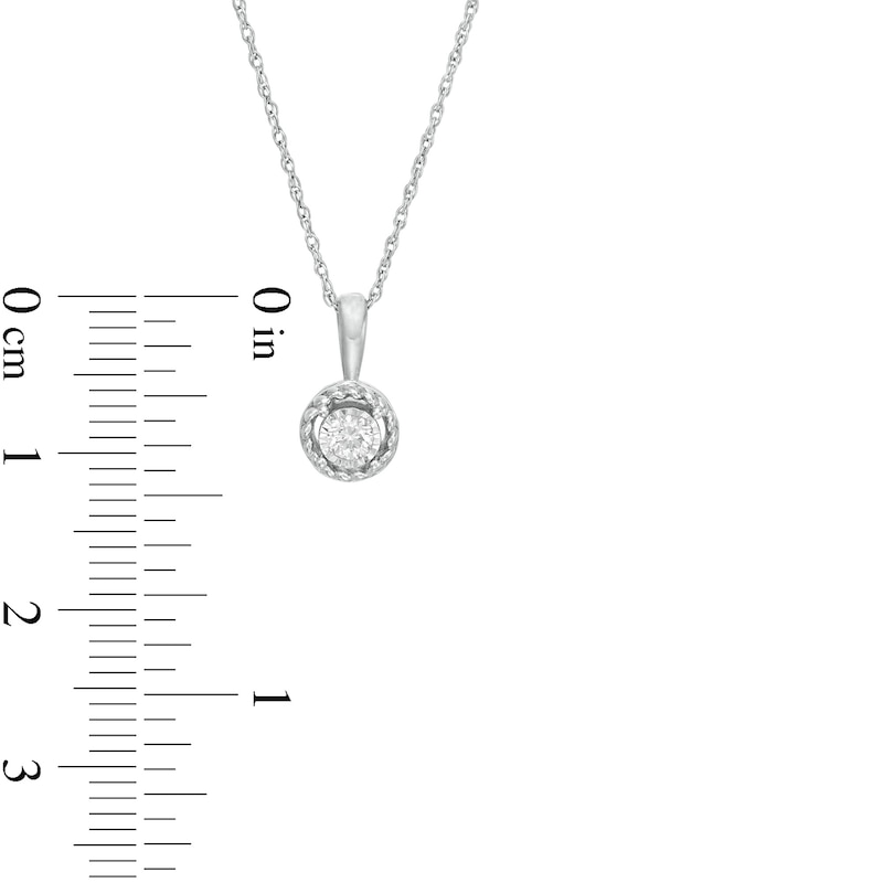 Main Image 4 of 1/5 CT. T.W. Diamond Solitaire Pendant and Stud Earrings Set in Sterling Silver (J/I3)