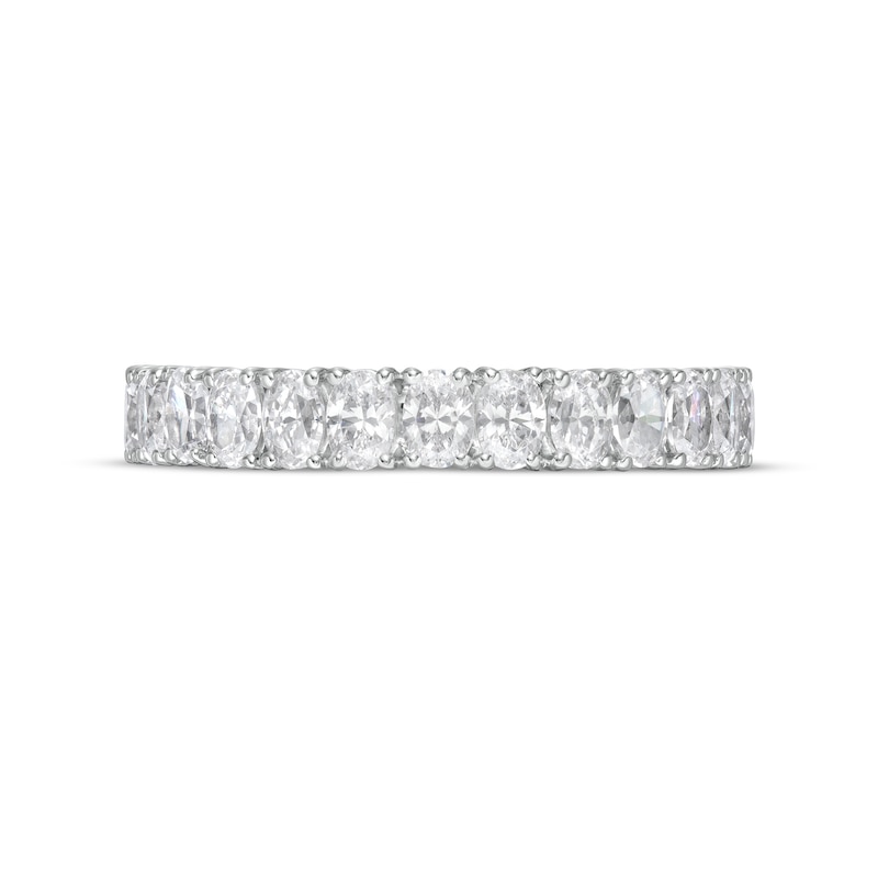 Main Image 4 of 2-1/3 CT. T.W. Certified Oval Lab-Grown Diamond Eternity Anniversary Band in 14K White Gold (F/VS2)
