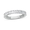 Thumbnail Image 1 of 2-1/2 CT. T.W. Certified Emerald-Cut Lab-Grown Diamond Eternity Anniversary Band in 14K White Gold (F/VS2)