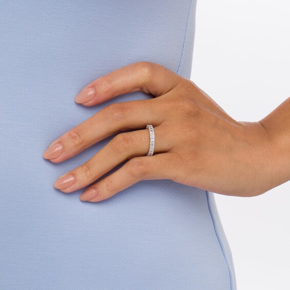 2-1/2 CT. T.w. Certified Emerald-Cut Lab-Grown Diamond Eternity Anniversary Band in 14K White Gold (F/Vs2)