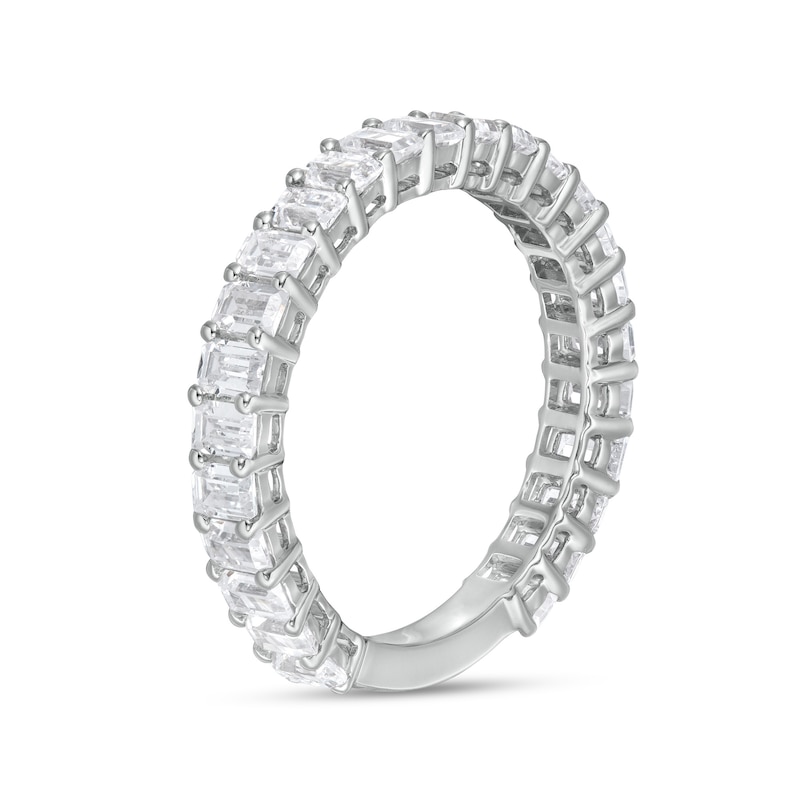Main Image 3 of 2-1/2 CT. T.W. Certified Emerald-Cut Lab-Grown Diamond Eternity Anniversary Band in 14K White Gold (F/VS2)