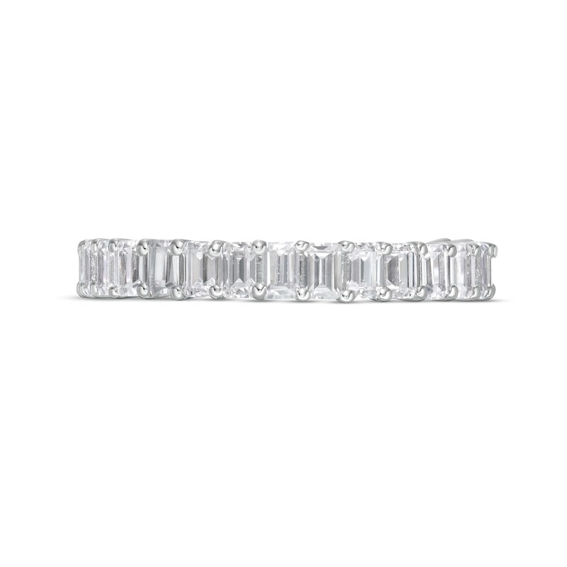 Main Image 4 of 2-1/2 CT. T.W. Certified Emerald-Cut Lab-Grown Diamond Eternity Anniversary Band in 14K White Gold (F/VS2)