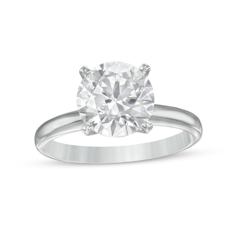 Main Image 1 of 3 CT. Certified Diamond Solitaire Engagement Ring in 14K White Gold (I/I2)