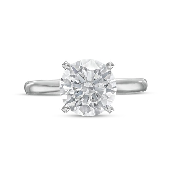 3 CT. Certified Diamond Solitaire Engagement Ring in 14K White Gold (I/I2)
