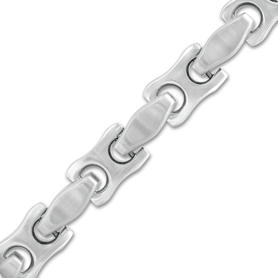 Men's Fancy Link Bracelet in Stainless Steel - 9.0"