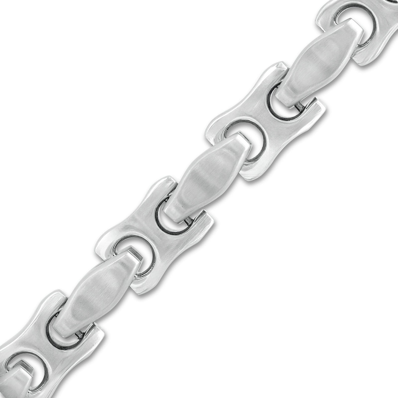 Men's Fancy Link Bracelet in Stainless Steel - 9.0"