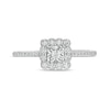 Thumbnail Image 4 of 1/4 CT. T.W. Princess-Cut Diamond Scallop Edge Frame Vintage-Style Engagement Ring in 10K White Gold