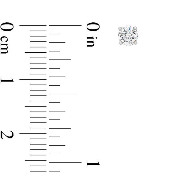 3/8 CT. T.w. Certified Diamond Solitaire Stud Earrings in 14K White Gold (J/Vs2)
