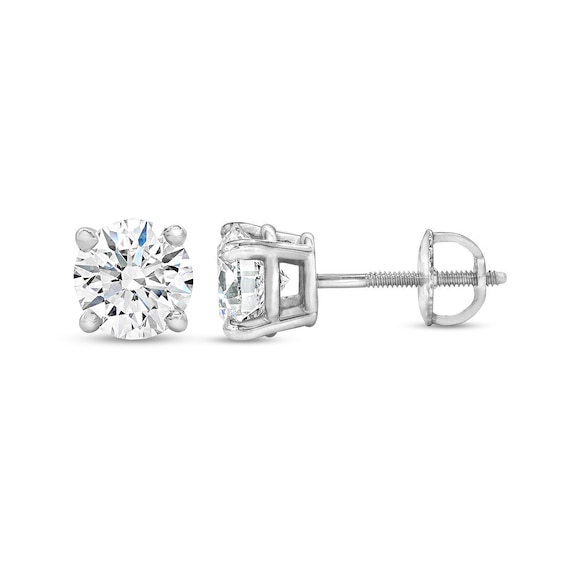 1-1/2 CT. T.w. Certified Diamond Solitaire Stud Earrings in 14K White Gold (J/Vs2)