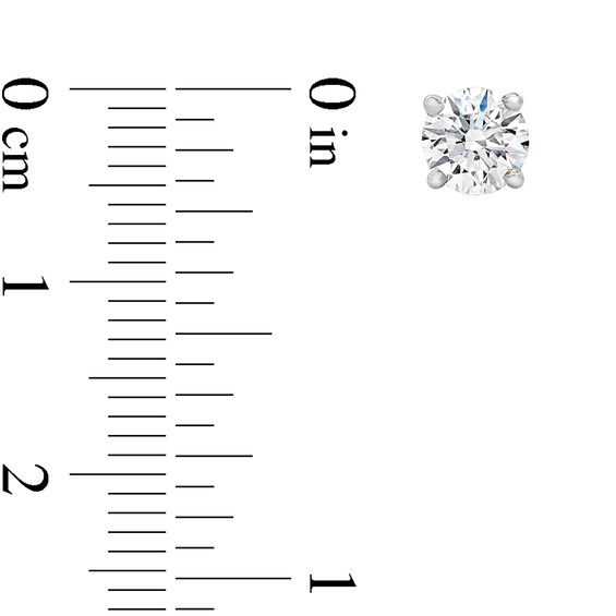 1-1/2 CT. T.w. Certified Diamond Solitaire Stud Earrings in 14K White Gold (J/Vs2)