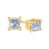 Thumbnail Image 1 of 3/8 CT. T.W. Certified Princess-Cut Diamond Solitaire Stud Earrings in 14K Gold (J/VS2)