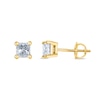 Thumbnail Image 3 of 3/8 CT. T.W. Certified Princess-Cut Diamond Solitaire Stud Earrings in 14K Gold (J/VS2)